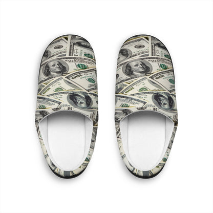 Funny Dollar Print Men |  Women's Indoor Slippers | Warm Comfy home slippers |  Funny Stocking stuffers | Holiday Birthday  Gift Idea