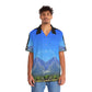 Philippines Mayon Volcano Theme Men's Hawaiian Shirt | Filipino Pinoy Shirt| Fathers Day Hawaiian Polo Shirt | Fathers Day Gift| Bicolanos.
