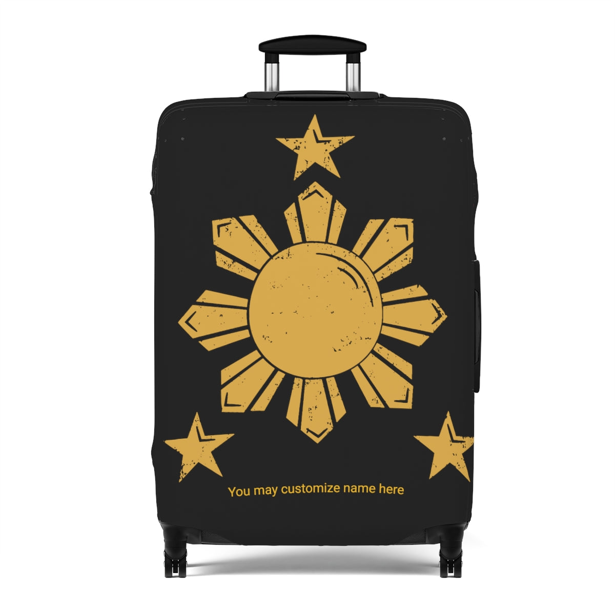 Personalized Philippine Star Luggage Cover | Personalized Suitcase Protector | Crisply Printed , Washable.