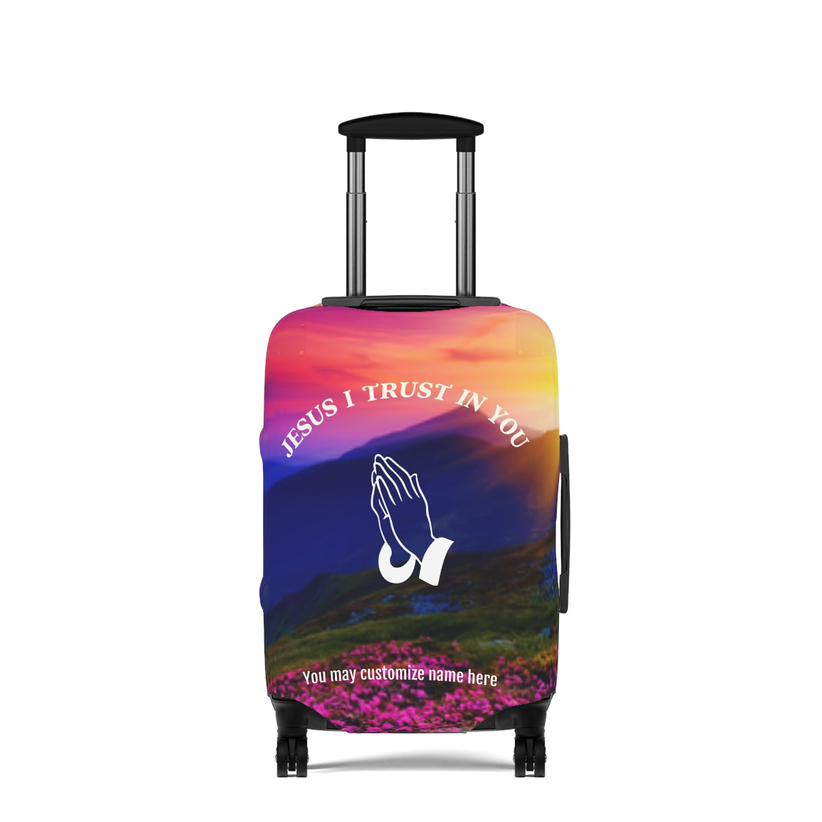 Jesus I trust In You Luggage Cover | Personalized Suitcase Protector | Crisply Printed , Washable.