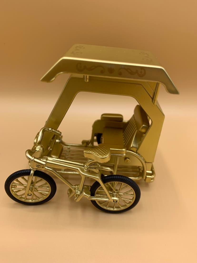 Philippines Pedicab Filipino Souvenir Decorative Toy Gold Edition | Filipino gift idea. Philippine Filipino Pinoy Holiday Birthday Gift.