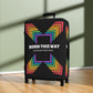 LGBT Prode Luggage Cover | Born this way Suitcase Protector | Crisply Printed , Washable.