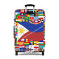 Mixed Nation Flag Luggage Cover | Personalized Suitcase Protector | Crisply Printed , Washable.