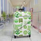 Vegan Vegitarian  Luggage Cover | personalized Suitcase  Protector | Crisply Printed , Washable.