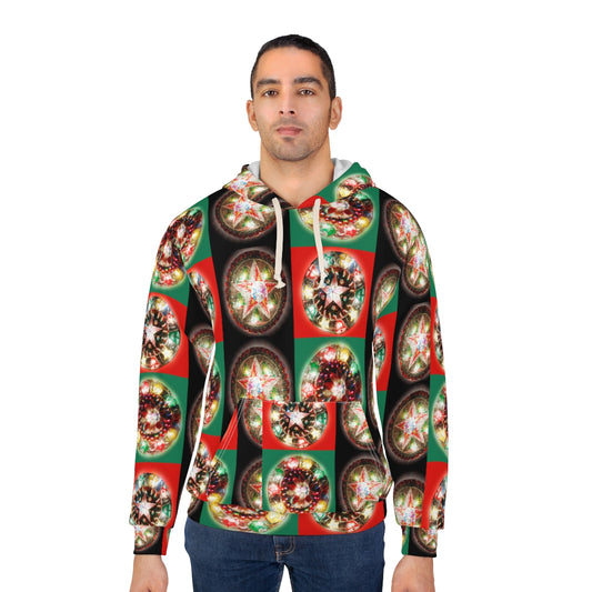 Christmas Ugly Sweater Unisex Pullover Hoodie | One of a kind Filipino Parol Christmas Ugly Sweater Hoodie