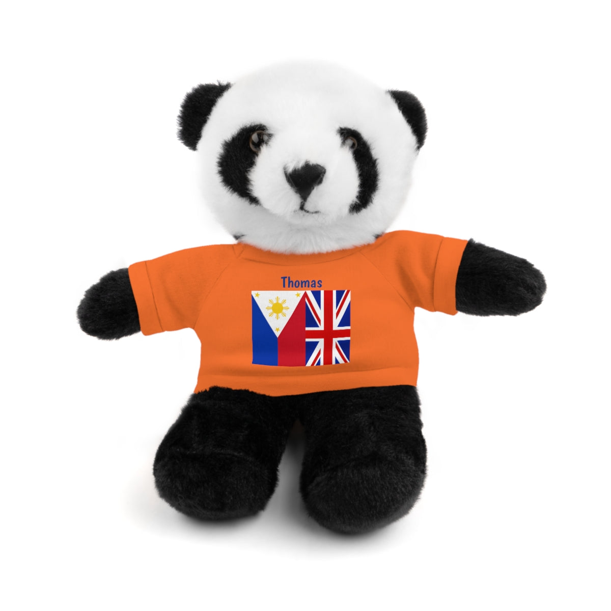 Personalized Filipino Stuffed Animal Toy  with Tee | Philippines & UK Flag | Gift for kids and adults | Holiday Gifting idea