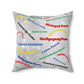 philippines Filipino Maligayang Pasko in Different Dialects Spun Polyester Square Pillow