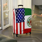 Mexico  USA  Flag  Luggage Cover | Personalized Suitcase Protector | Crisply Printed , Washable.