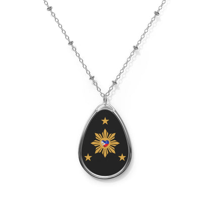 Philippines Filipino three Star Oval Necklace | Filipino holiday Gifting | Filpino neckace,