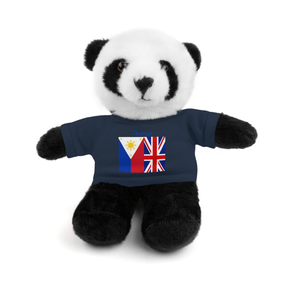 Personalized Filipino Stuffed Animal Toy  with Tee | Philippines & UK Flag | Gift for kids and adults | Holiday Gifting idea