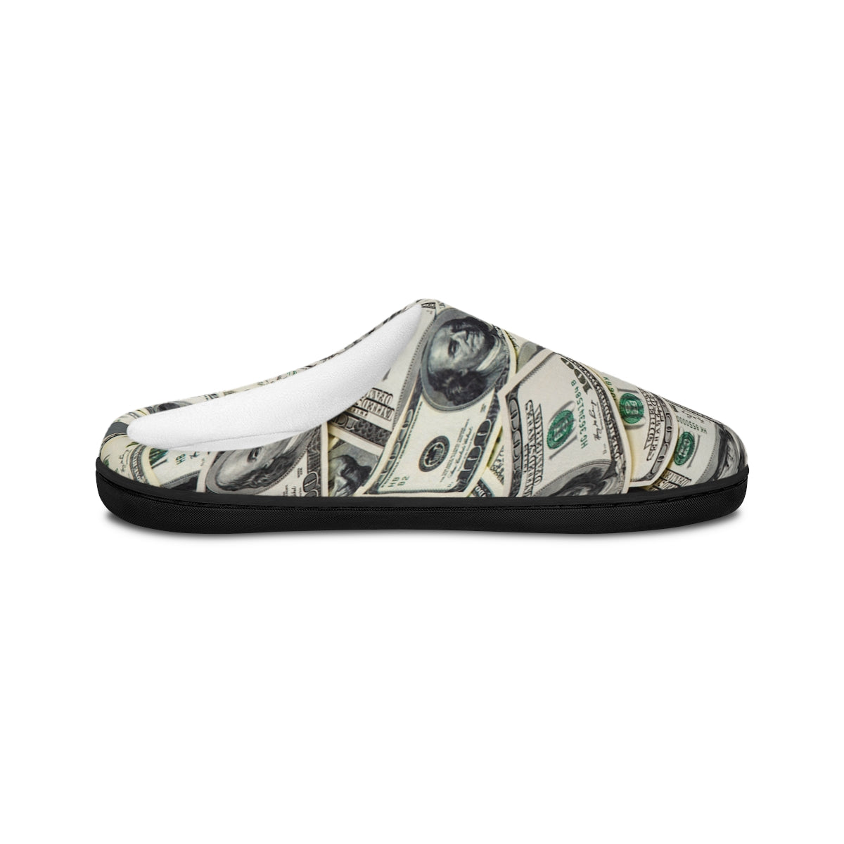 Funny Dollar Print Men |  Women's Indoor Slippers | Warm Comfy home slippers |  Funny Stocking stuffers | Holiday Birthday  Gift Idea