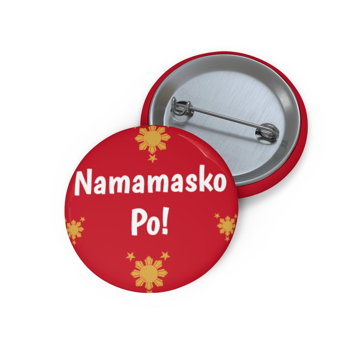 Philppines Filipino Namamasko Po!   Custom Pin Buttons