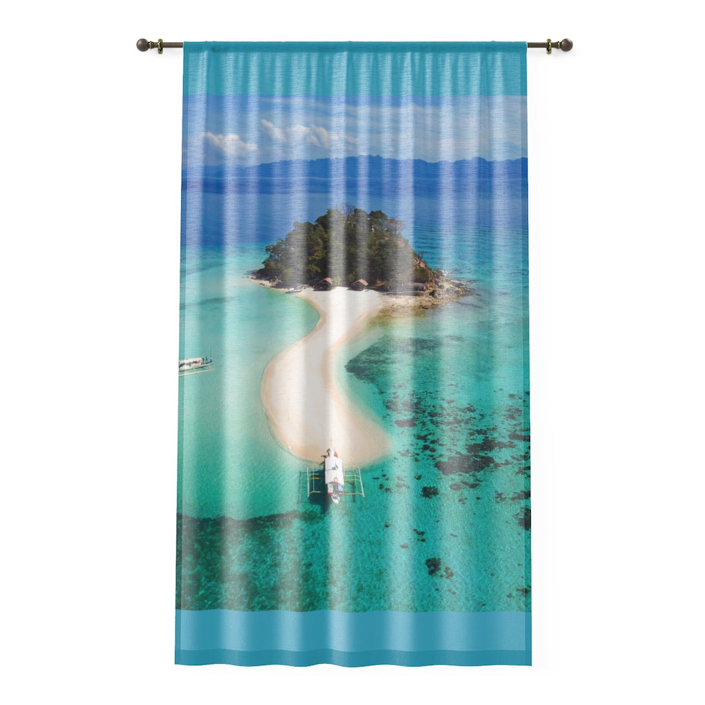 Philippines Beach Window Curtain