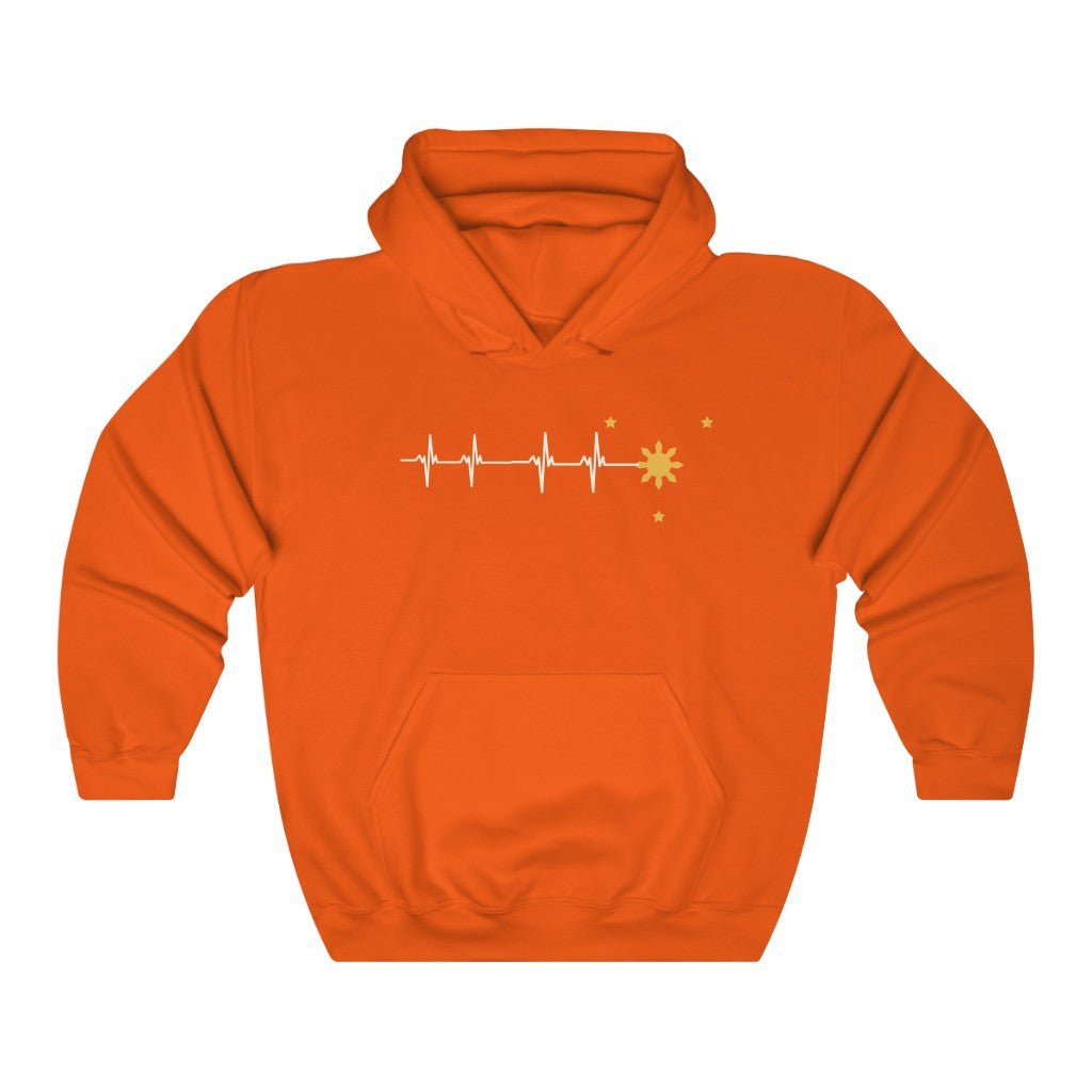 Philippine Heartbeat Hoodies | Philippine Sun and Star Pullover | Philippines Filipino Sweatshirt Hoodie