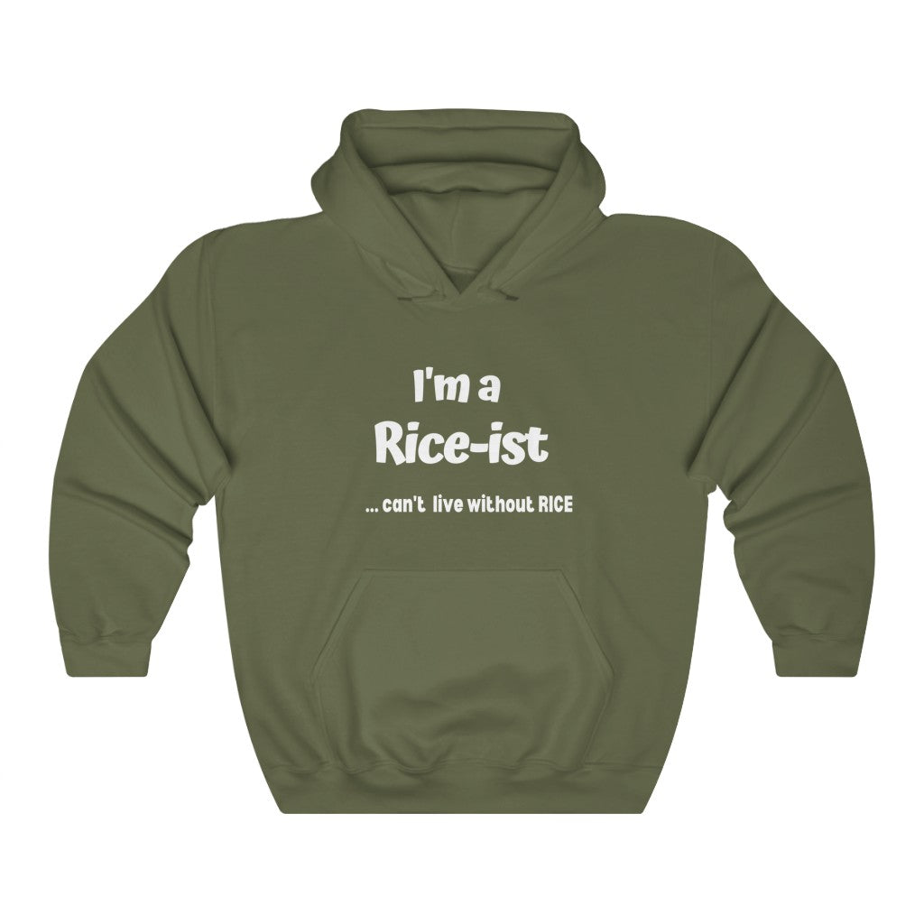I'm a Rice-ist Hoodie, Funny Hoodie, Philppine fashion, Pinoy fashion, Filipino Hoodies, Funny Asian Hoodies