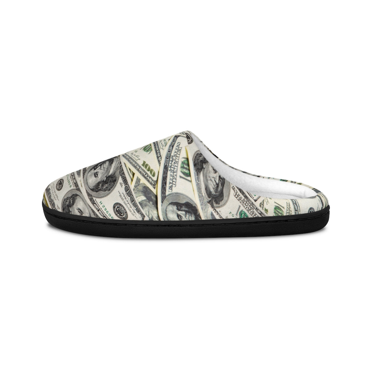 Funny Dollar Print Men |  Women's Indoor Slippers | Warm Comfy home slippers |  Funny Stocking stuffers | Holiday Birthday  Gift Idea