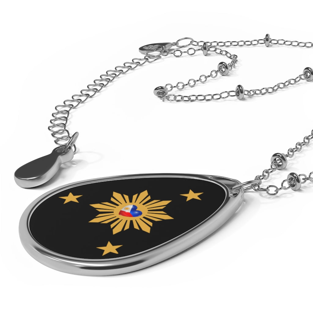 Philippines Filipino three Star Oval Necklace | Filipino holiday Gifting | Filpino neckace,