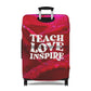 Personalized Teachers Luggage Cover | Teach Love Inspire Suitcase Protector | Crisply Printed , Washable.