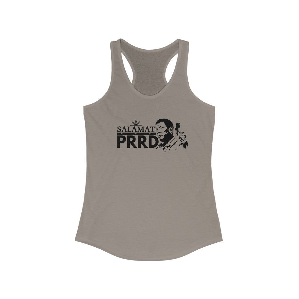 Salamat PRRD President Duterte  Shirt | Filipino  Women's Ideal Racerback Tank