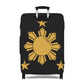 Personalized Philippine Star Luggage Cover | Personalized Suitcase Protector | Crisply Printed , Washable.