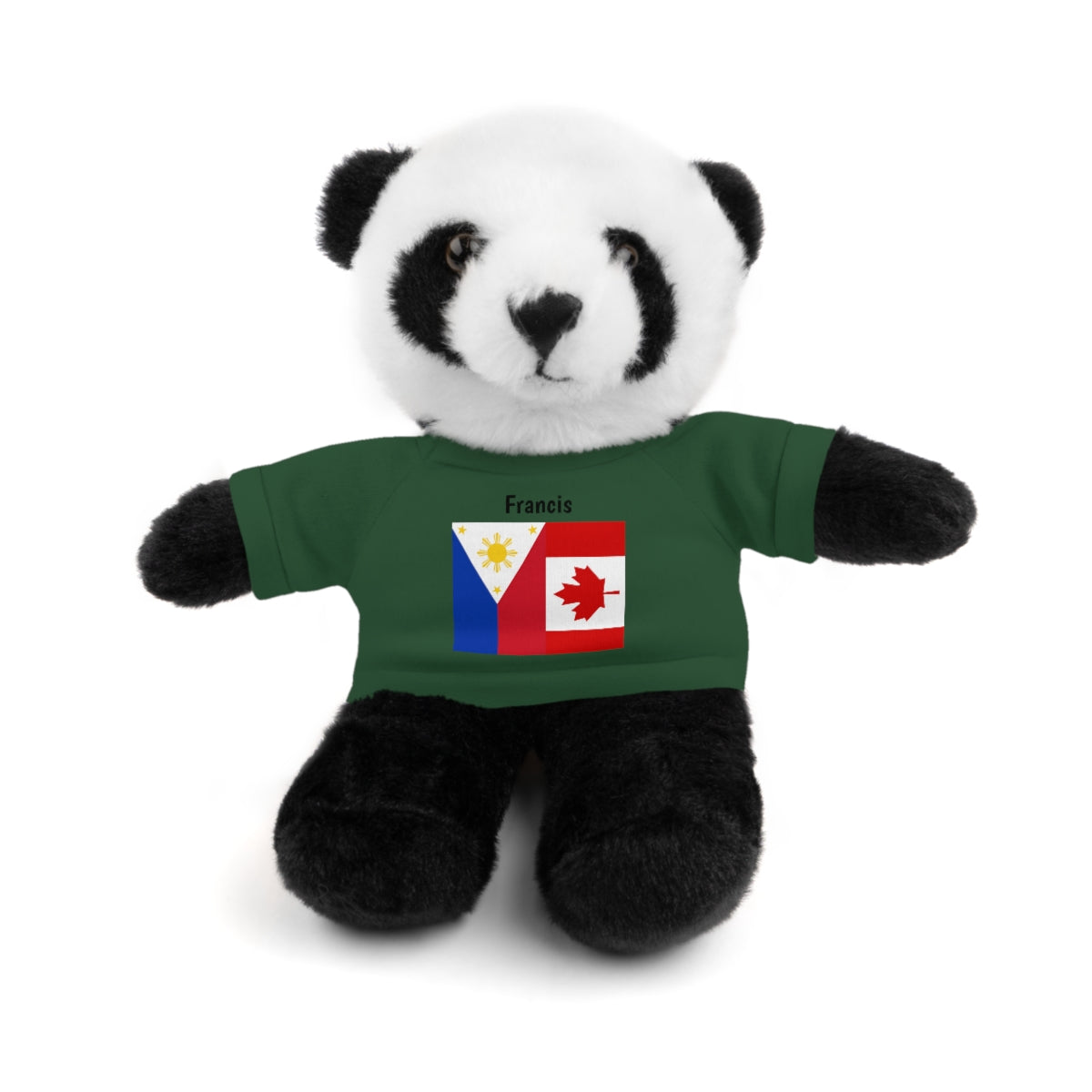 Personalized Filipino Stuffed Animal Toy  with Tee | Philippines & Canada Flag | Gift for kids and adults | Holiday Gifting