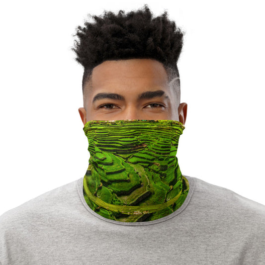 Philippines Rice Terraces Face covering, Face mask, Neck gaiter and Head band in one.