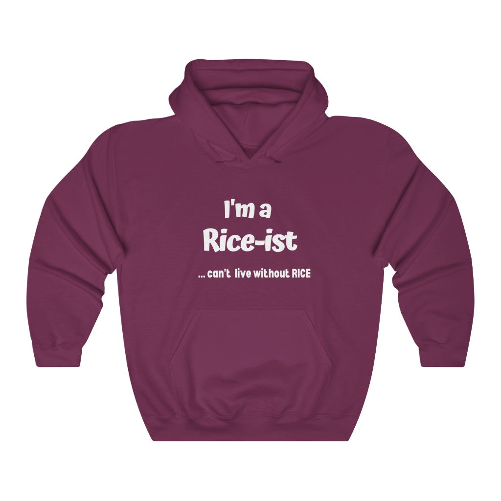 I'm a Rice-ist Hoodie, Funny Hoodie, Philppine fashion, Pinoy fashion, Filipino Hoodies, Funny Asian Hoodies