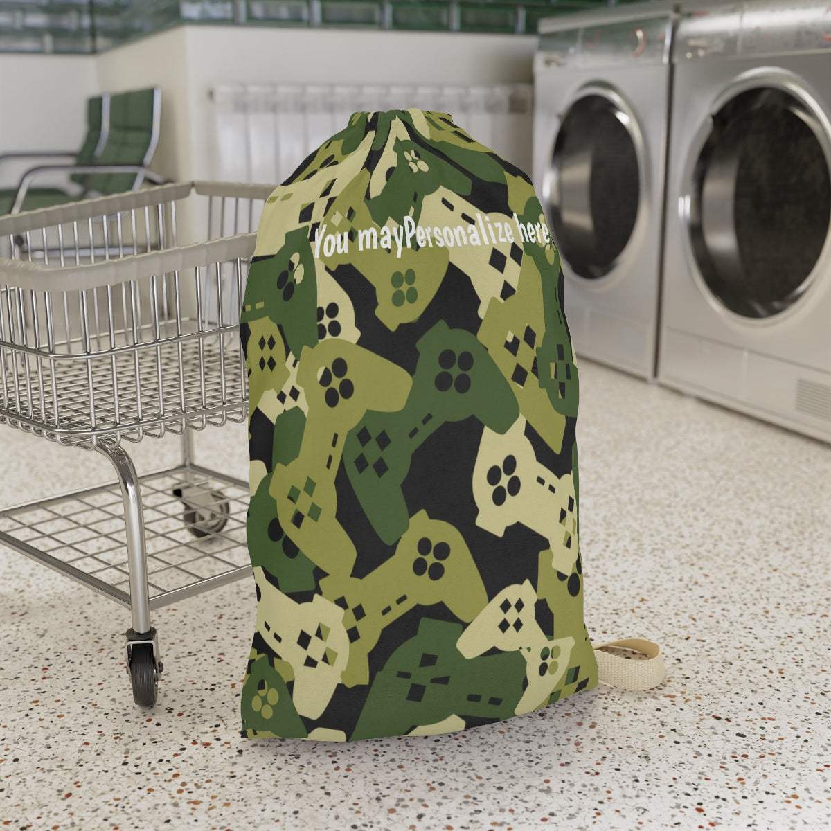 Personalized Funny Laundry bag | Gamers Camouflage College Dorm Laundry Bag |  Unique Print Laundry bag , College Moving In Laundry bag