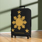 Personalized Philippine Star Luggage Cover | Personalized Suitcase Protector | Crisply Printed , Washable.