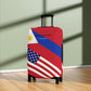 Personalized Mixed Philippines USA Flag theme Luggage Cover | Suitcase Protector | Crisply Printed , Washable.