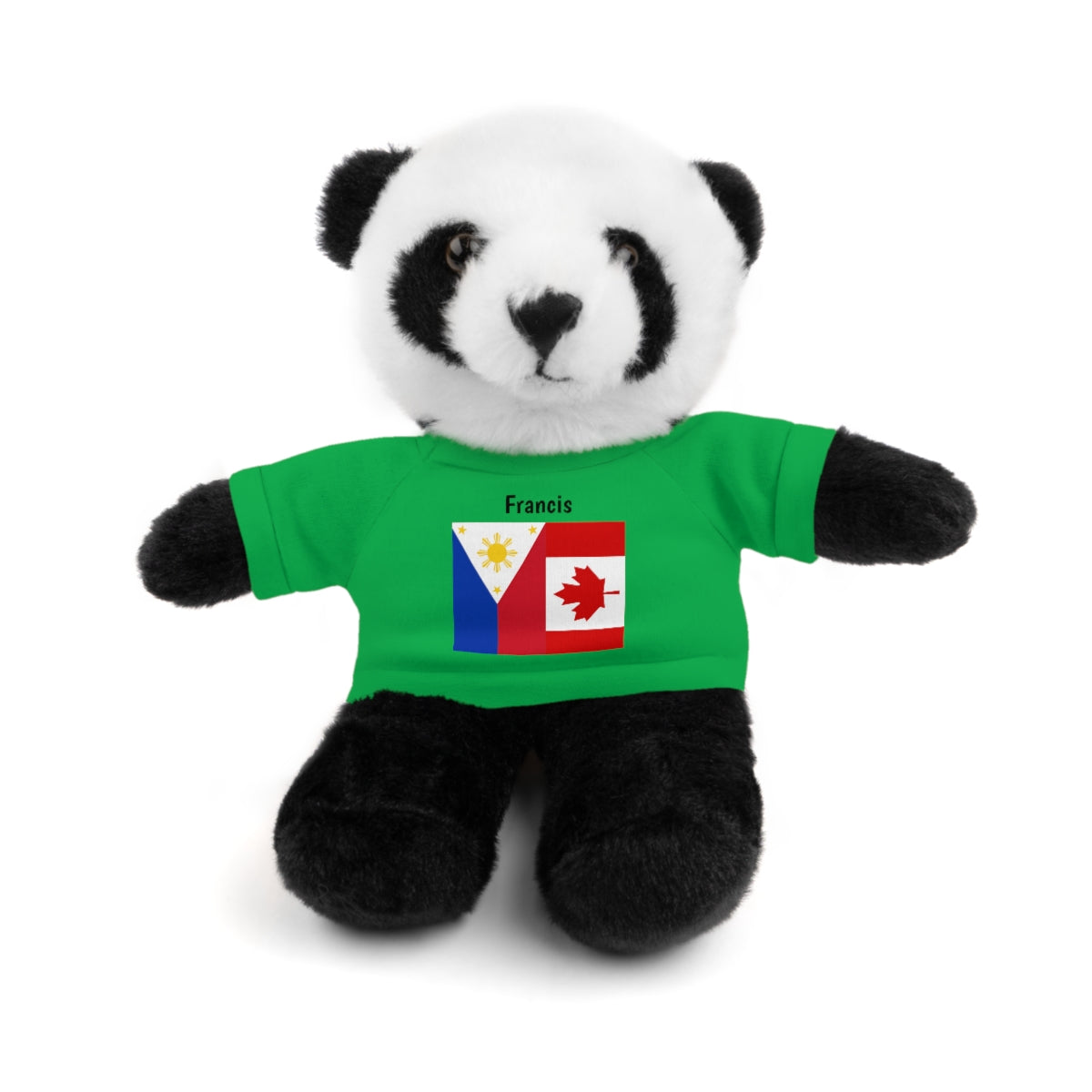 Personalized Filipino Stuffed Animal Toy  with Tee | Philippines & Canada Flag | Gift for kids and adults | Holiday Gifting