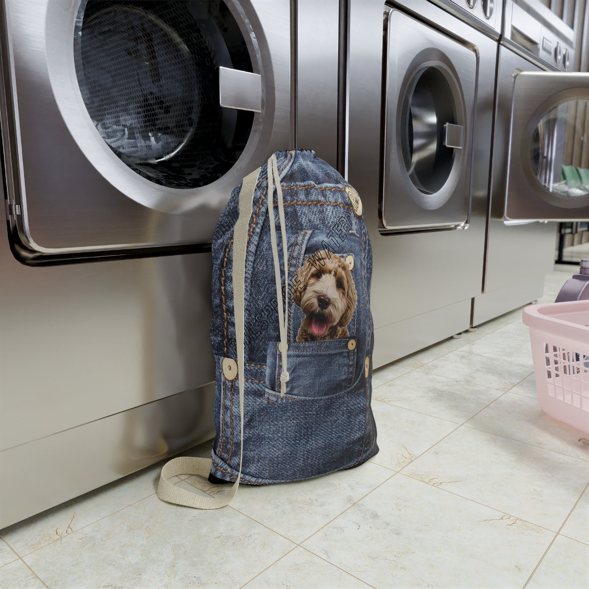 Pet Dog Lovers College Dorm Laundry Bag |Customizable Laundry bag.Crisp print / Washable.