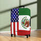 Mexico  USA  Flag  Luggage Cover | Personalized Suitcase Protector | Crisply Printed , Washable.