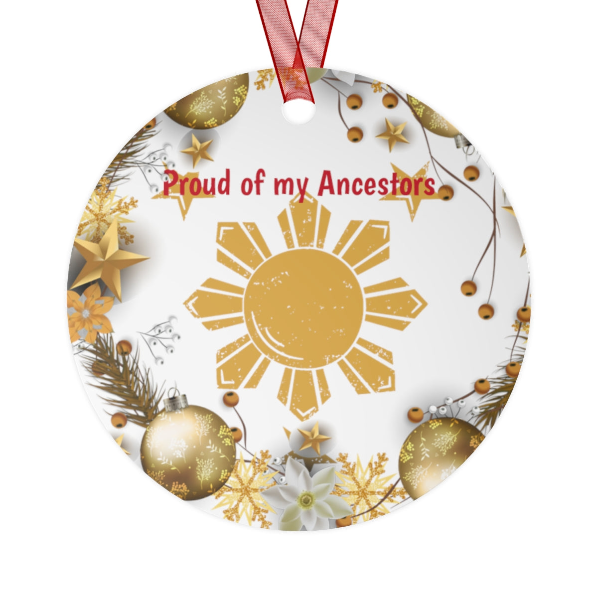 Philippines Filipino Proud of my Ancestors Christmas tree Ornaments |